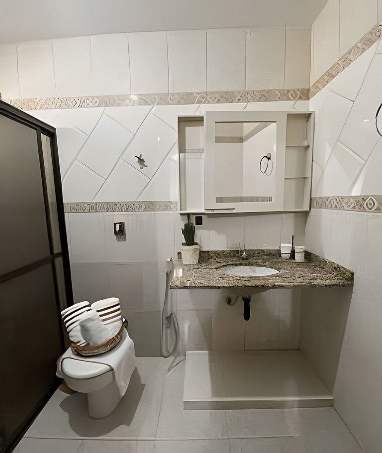 Casa com 3 suite 1qto piscina  AR para 10 hóspedes